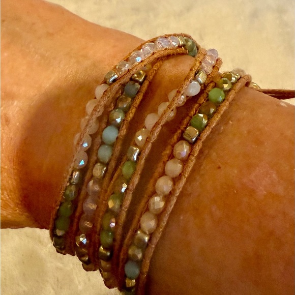 Premier Designs Brown and Green Wrap Button Bracelet 2 for $30 - Picture 4 of 6